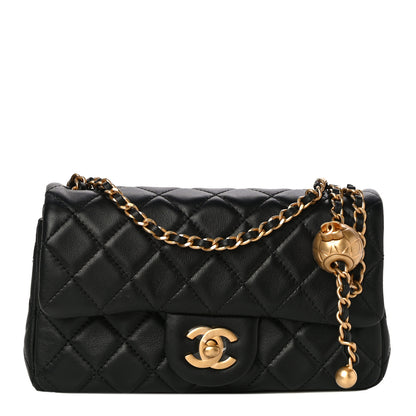 Chanel Lambskin Quilted Mini Rectangular Pearl Crush Flap Black 1 of 12