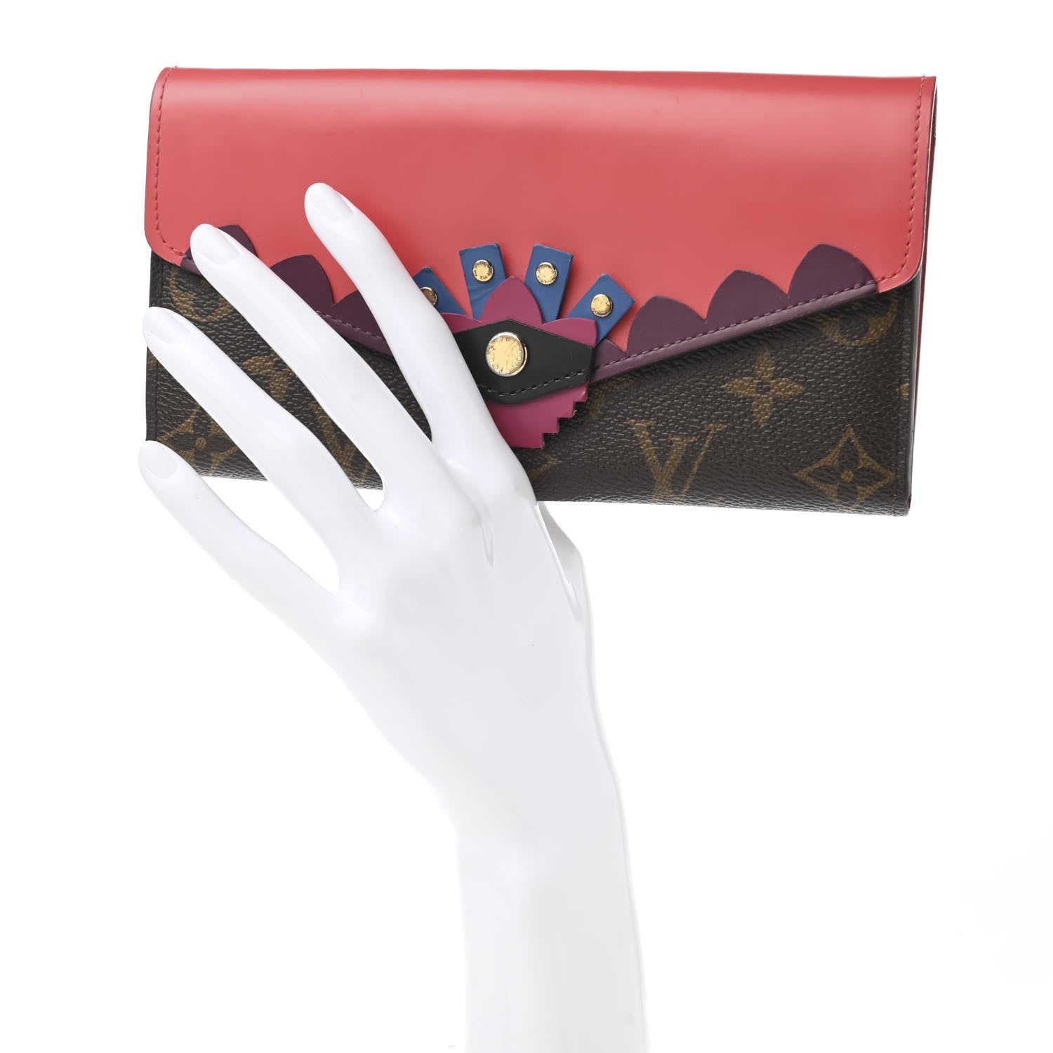 Louis Vuitton Monogram Totem Sarah Wallet Flamingo 2 of 6