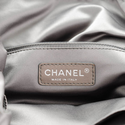 Chanel Vinyl Mohair Trimmed CC Bonbons Tote Silver 6 of 7