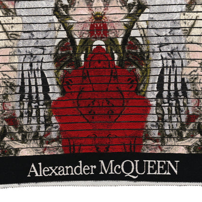 Alexander McQueen Wool Silk Sliced Skeleton Scarf Multicolor 2 of 3