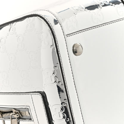 Gucci Guccissima Medium Mirror Effect Duffle Silver 7 of 10