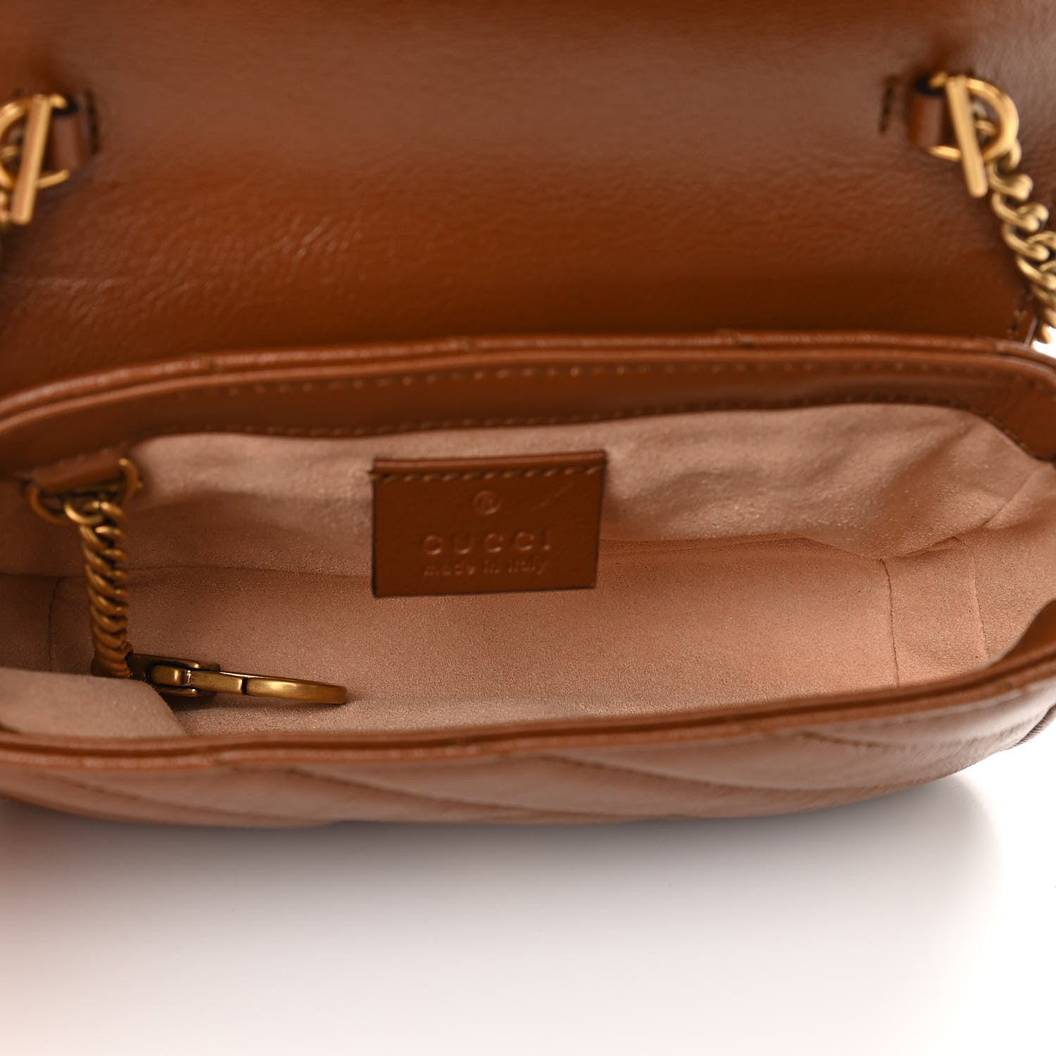 Gucci Azalea Calfskin Matelasse Diagonal Super Mini GG Marmont Shoulder Bag Cuir 5 of 10