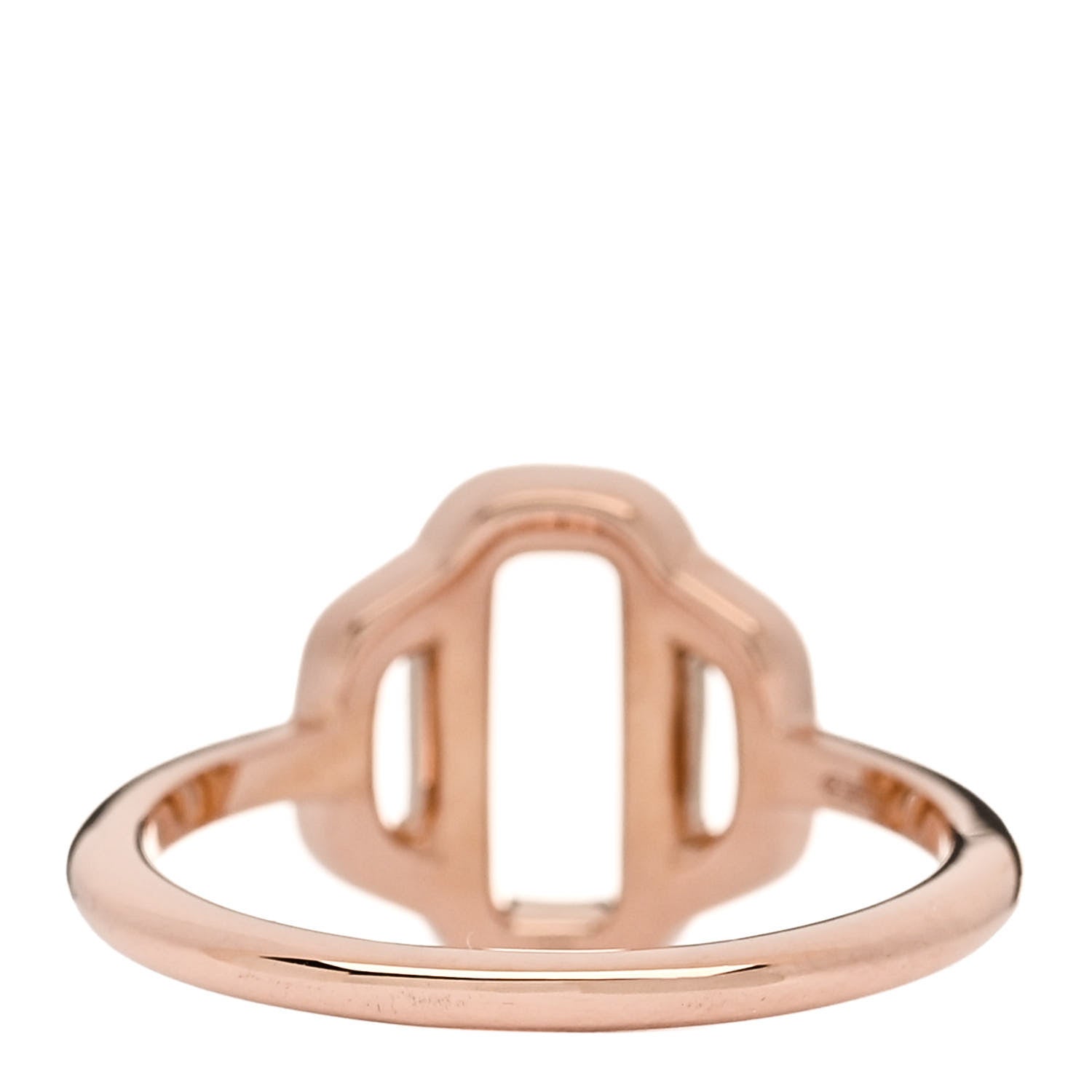 Hermes 18K Rose Gold Diamond Attelage Ring 48 4.5 4 of 7