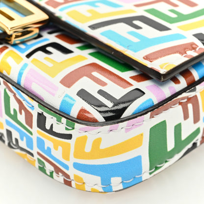 Fendi X SARAH COLEMAN Vitello Liberty Ceylon Micro FF Fish Eye Embossed Nano Baguette Charm Multicolor Cyber Blue 9 of 9