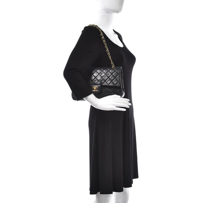 Chanel Lambskin Quilted Medium Double Flap Black 3 of 18