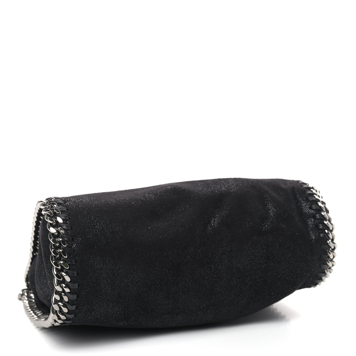 Stella McCartney Shaggy Deer Mini Falabella Fold Over Tote Black 4 of 9