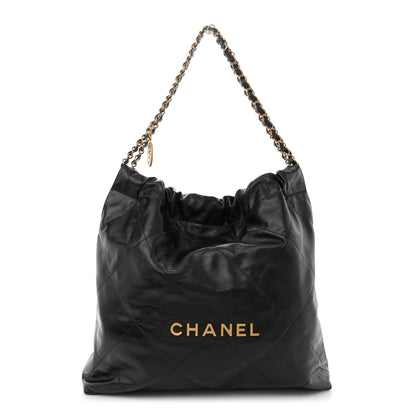 Chanel Shiny Calfskin Quilted Chanel 22 Black 1 of 11