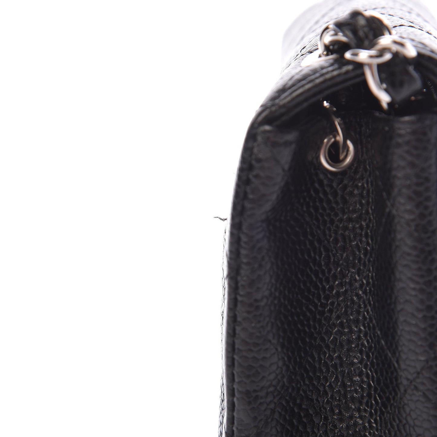 Caviar Quilted Mini Square Flap Black