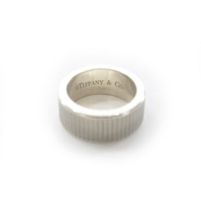 Tiffany Sterling Silver 9mm Titanium Coin Edge Ring 7 2 of 4