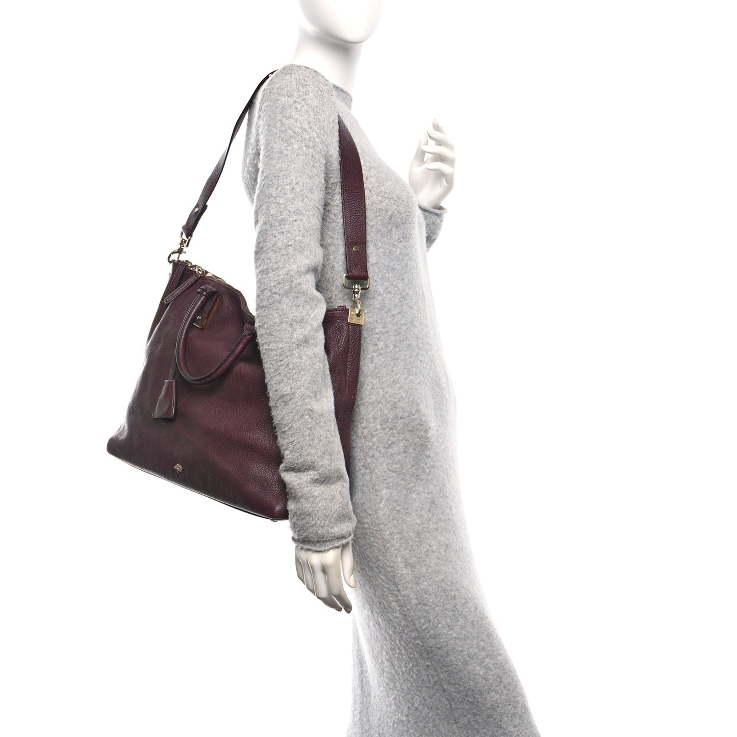 Classic Grained Calfskin Alice Satchel Oxblood
