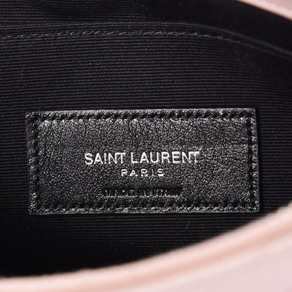 Saint Laurent Calfskin Matelasse Chevron Monogram A5 Wristlet Rose Poudre 7 of 8