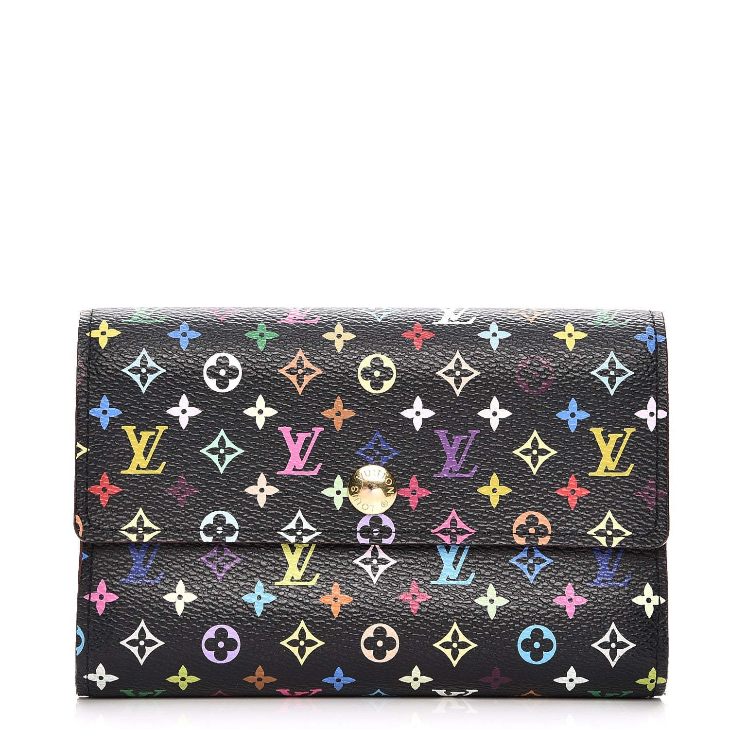 Louis Vuitton Monogram Multicolor Alexandra Wallet Black 1 of 10