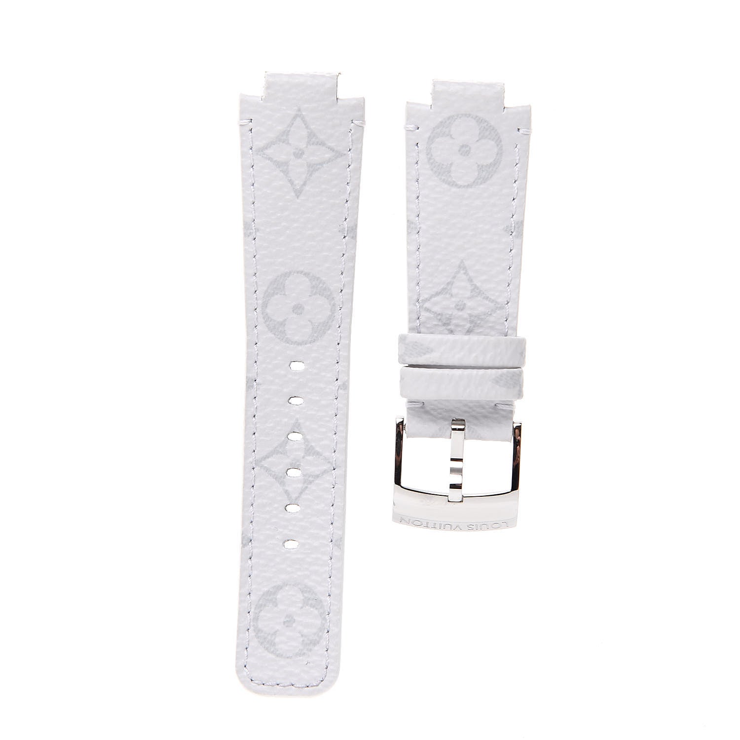 Louis Vuitton Monogram Tambour 10mm Watch Strap White 1 of 6