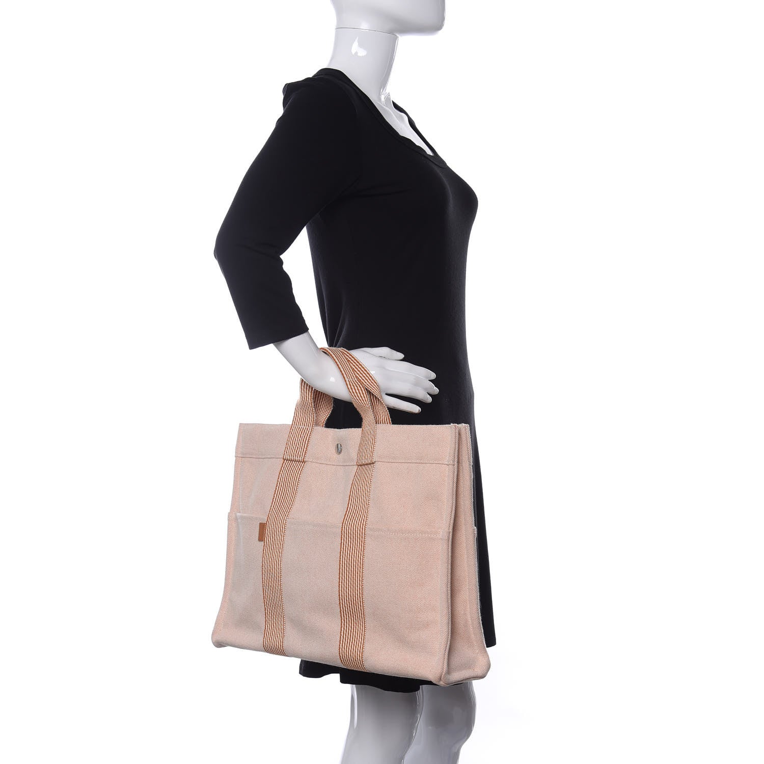 Hermes Canvas Fourre Tout MM Orange 2 of 9