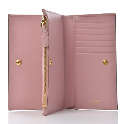 Prada Vitello Daino Continental Wallet Argilla Rosa 6 of 7