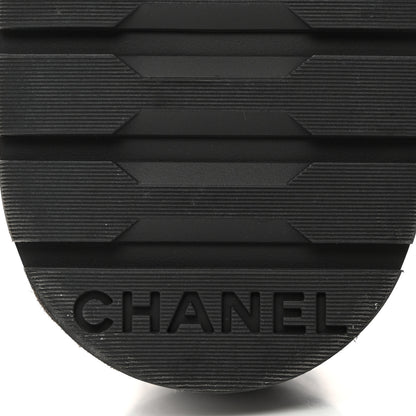 Chanel Shiny Lambskin Quilted Lace Up Combat Boots 40 Black 8 of 8