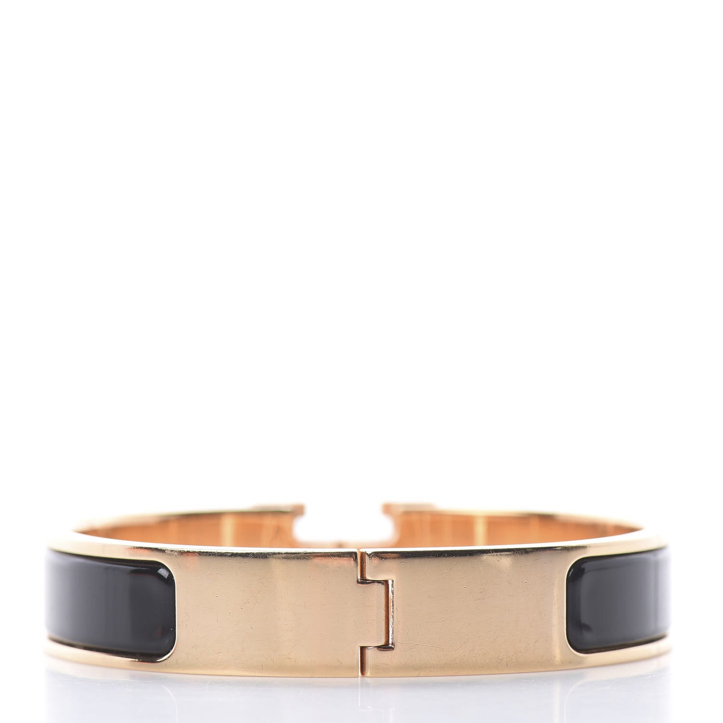 Enamel Narrow Clic Clac H Bracelet PM Black