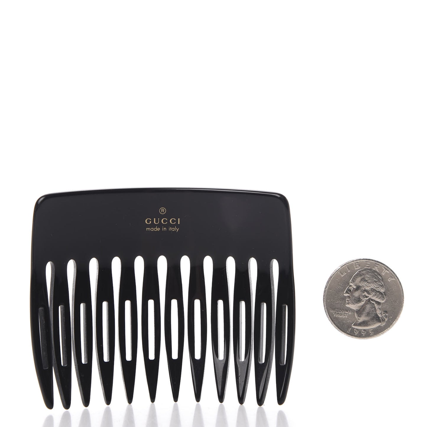 Resin Crystal Hair Comb Black