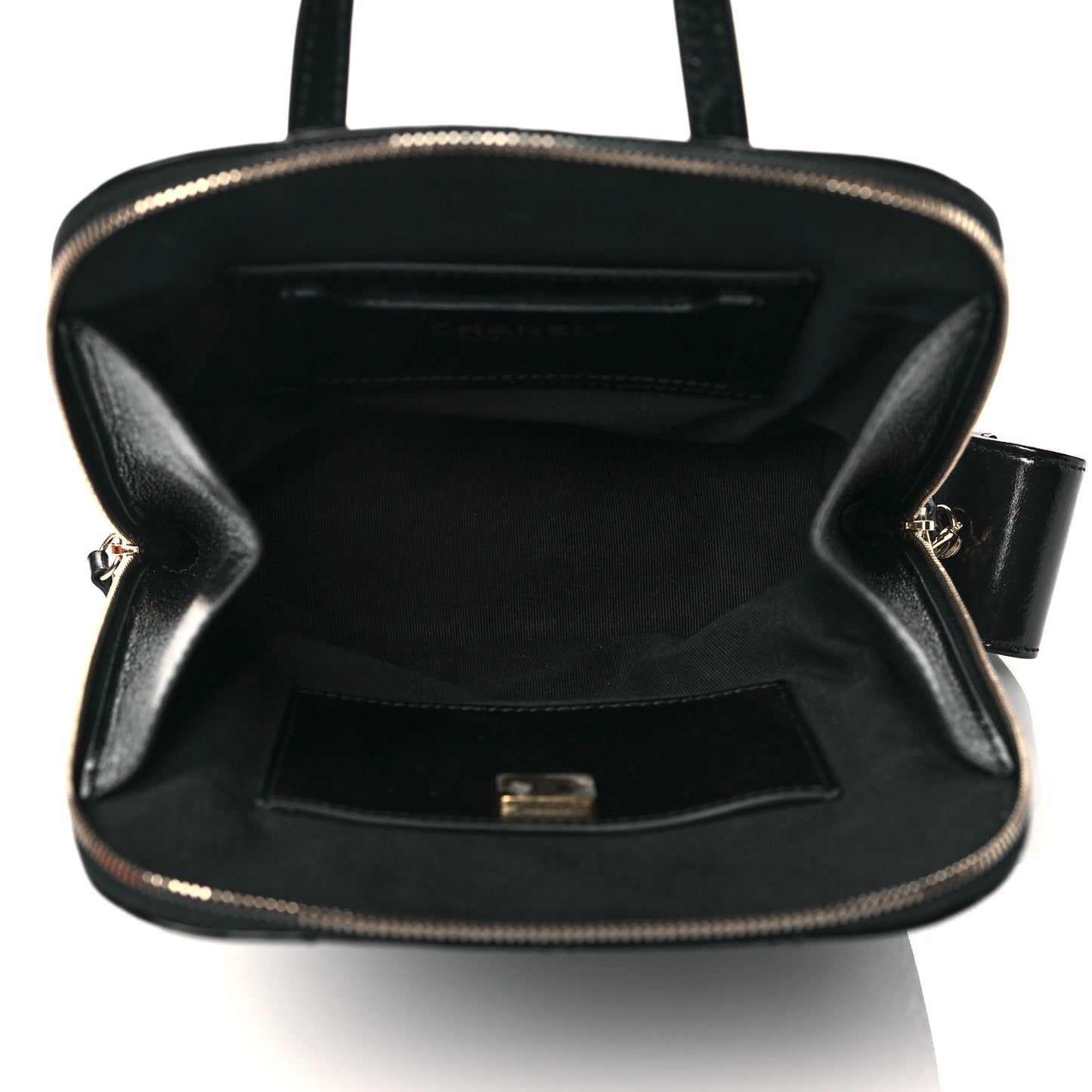 Shiny Calfskin My Pocket Backpack Black