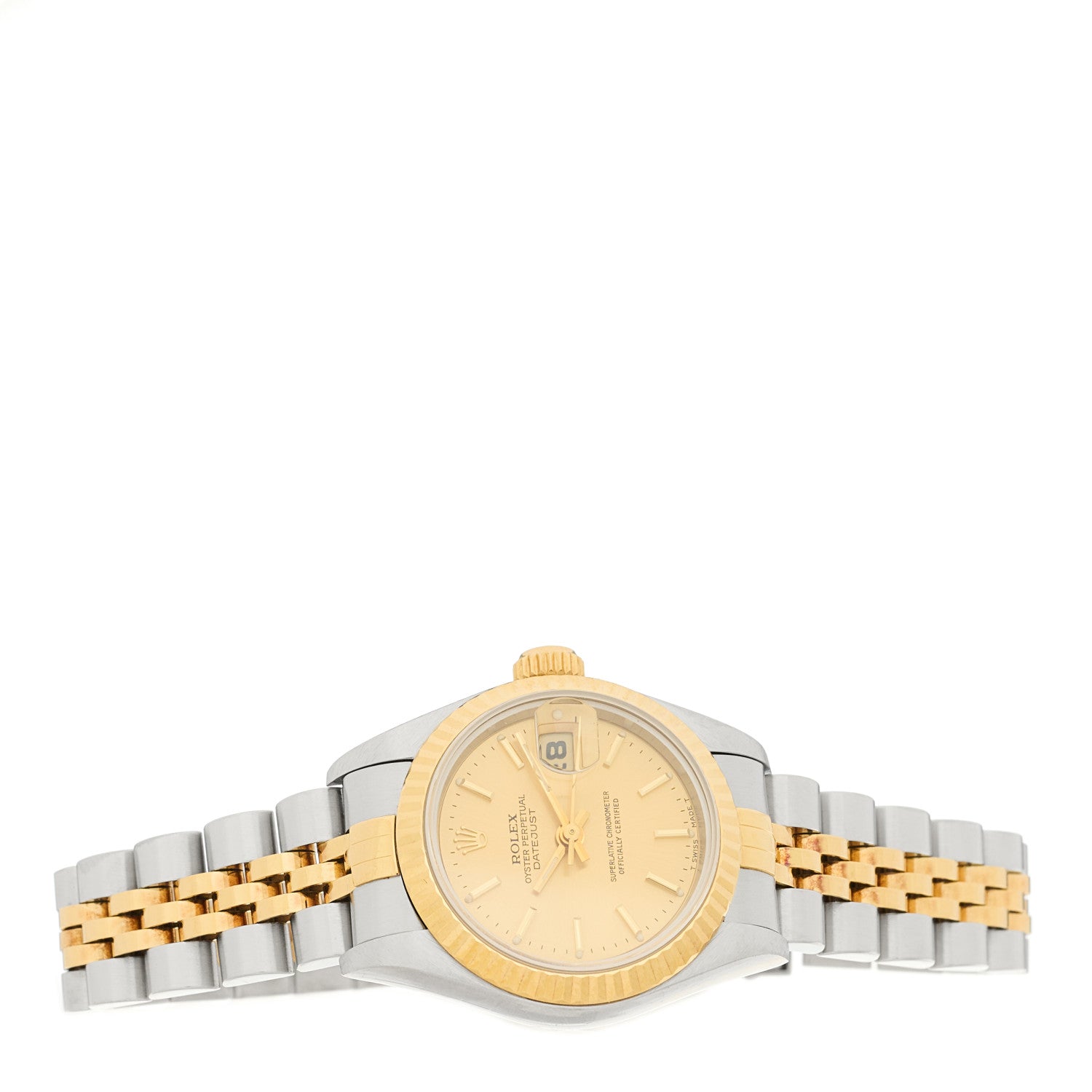 Rolex Stainless Steel 18K Yellow Gold 26mm Oyster Perpetual Datejust Watch Champagne 69173 2 of 4