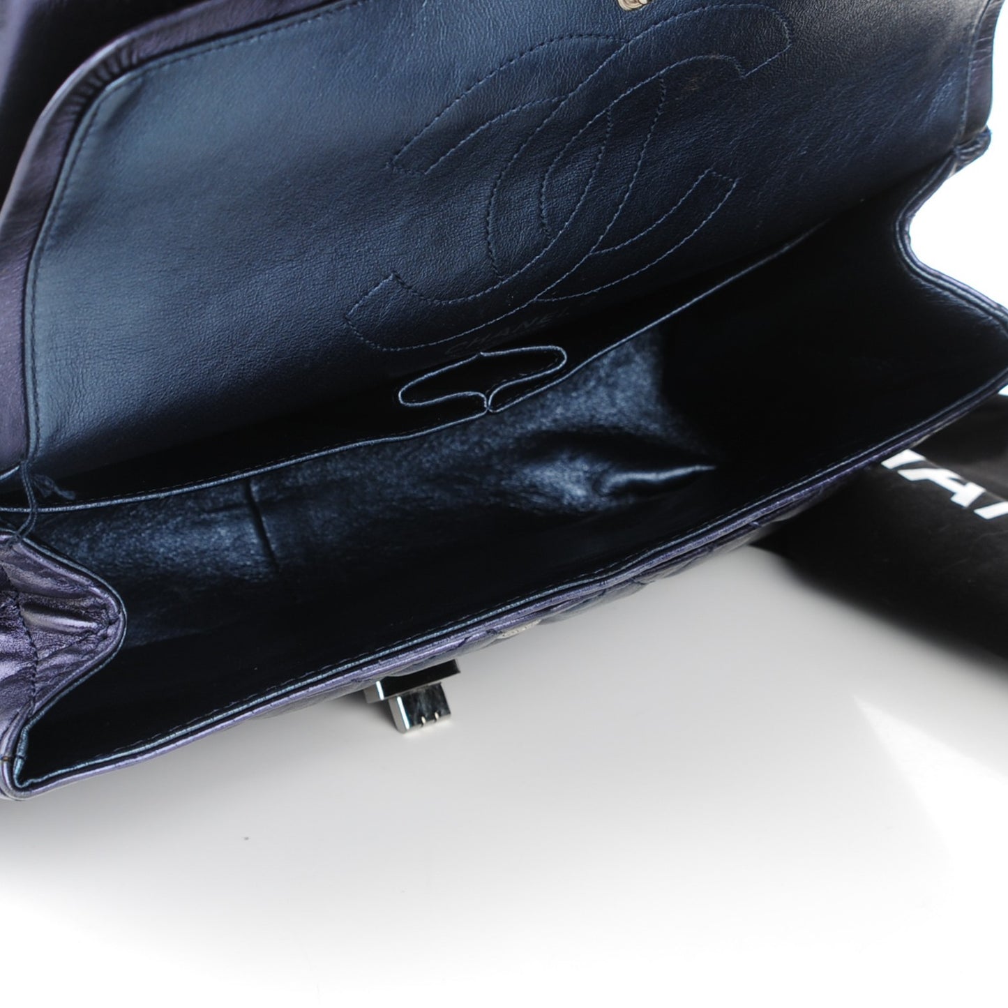 Metallic Calfskin Quilted 2.55 Reissue 226 Flap Blue