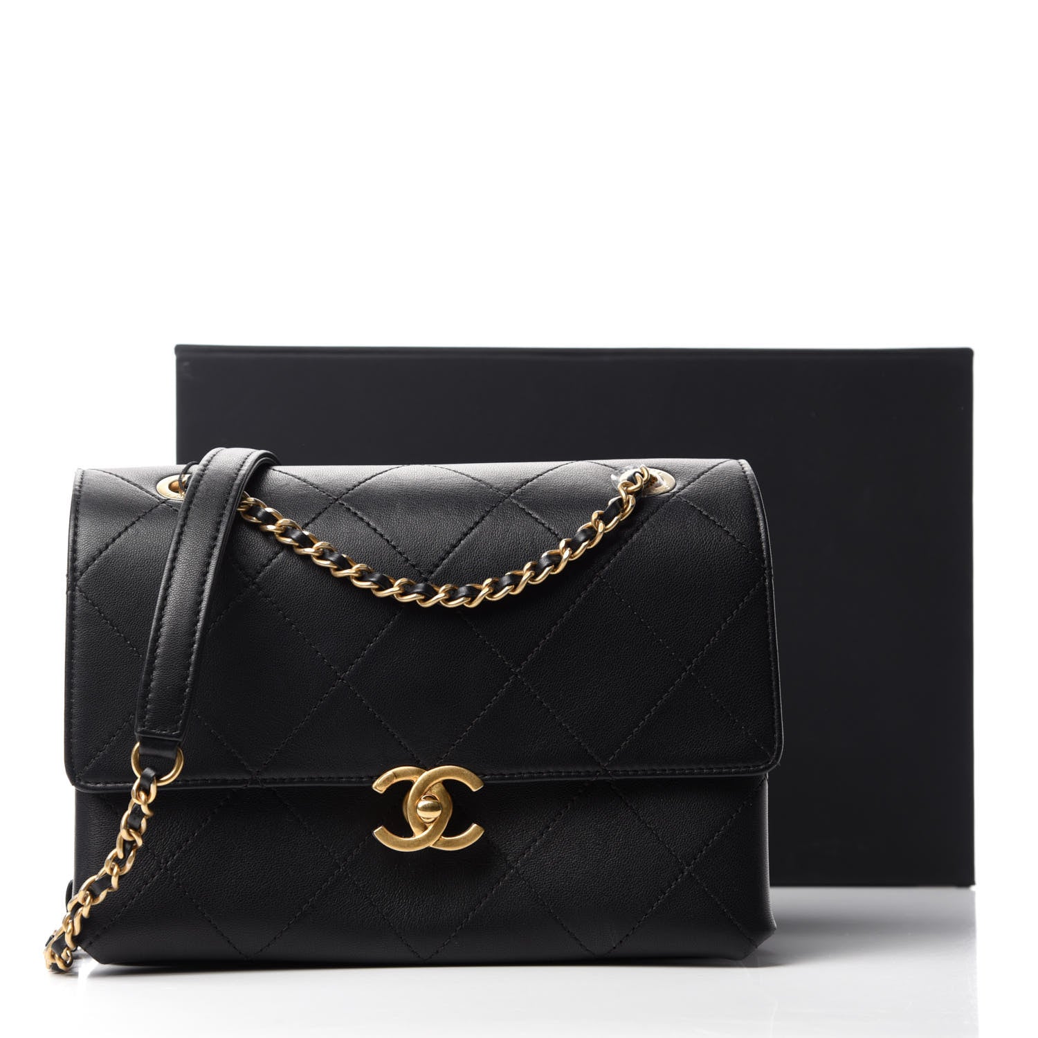 Chanel Lambskin Sleek And Chic Flap Black 11 of 11