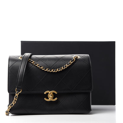 Chanel Lambskin Sleek And Chic Flap Black 11 of 11