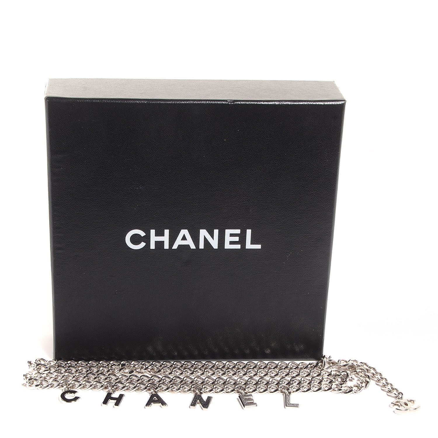 Chanel CC Chain Letters Belt Silver 6 of 6