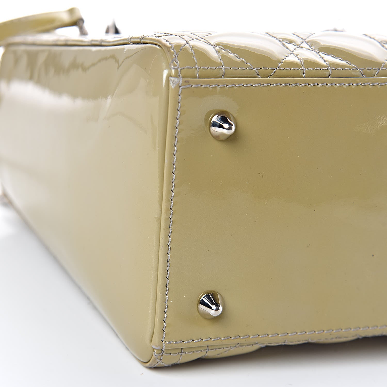 Christian Dior Patent Cannage Medium Lady Dior Grey 13 of 14