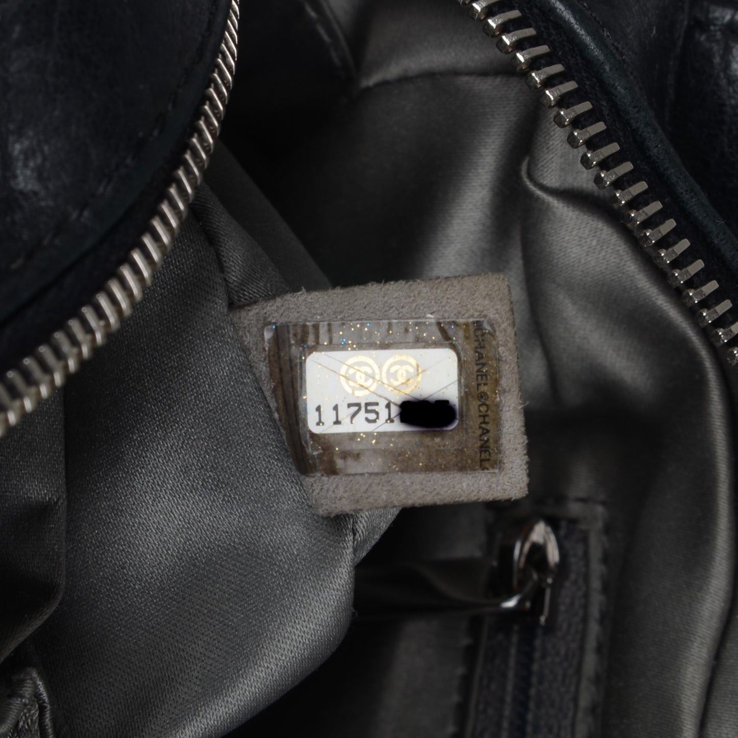 Distressed Lambskin Lady Braid Bowler Black