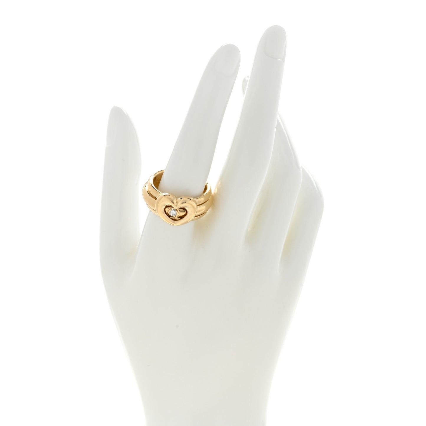 18K Yellow Gold Diamond Possession Heart Ring 60 9