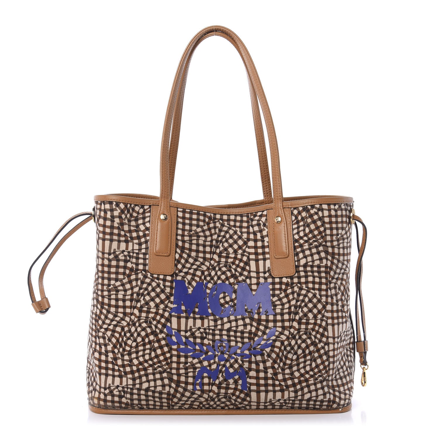 MCM Visetos Medium Liz Reversible Shopper Tote Cognac 10 of 16