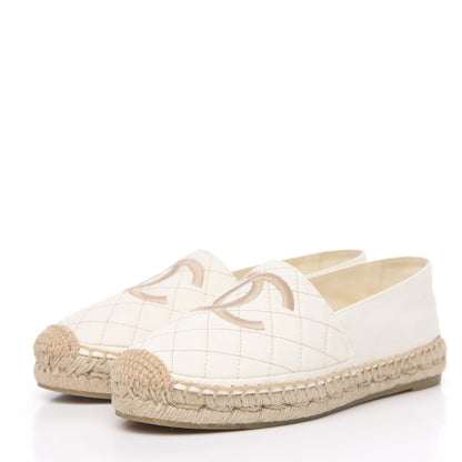 Chanel Fabric Biarritz CC Espadrilles 37 Beige 3 of 11