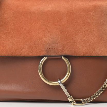 Chloe Suede Calfskin Medium Faye Shoulder Bag Tobacco 8 of 20