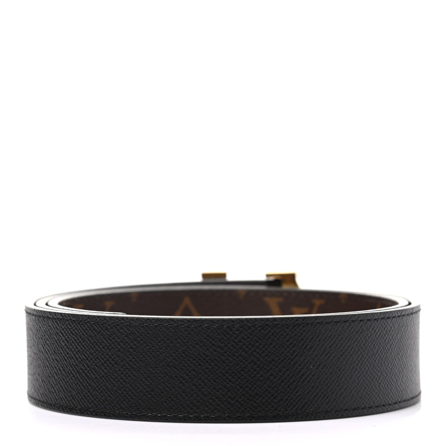 Louis Vuitton Calfskin Monogram 30mm LV Initiales Reversible Belt 75 30 Black 7 of 7