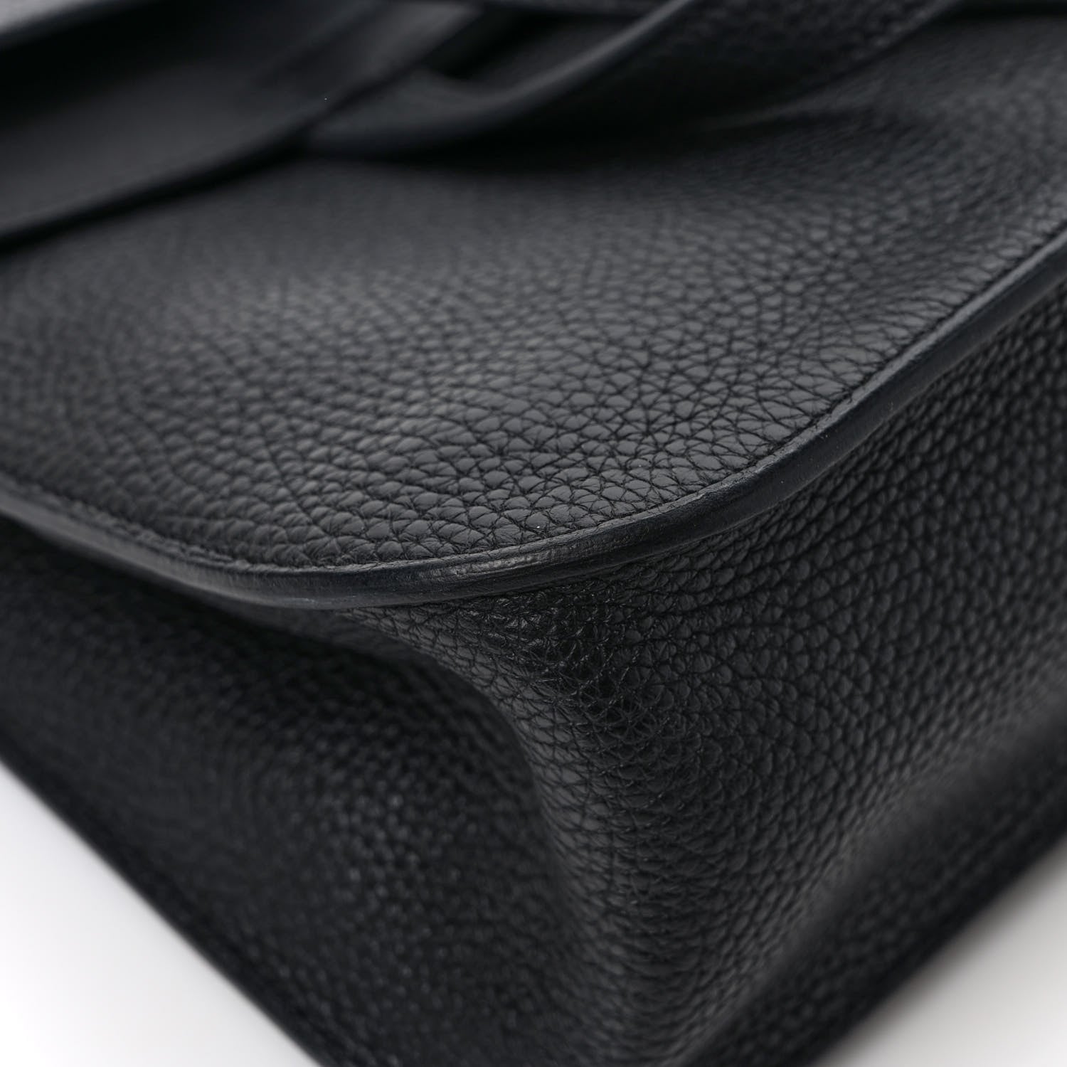 Hermes Taurillon Clemence Halzan 31 GM Black 10 of 12