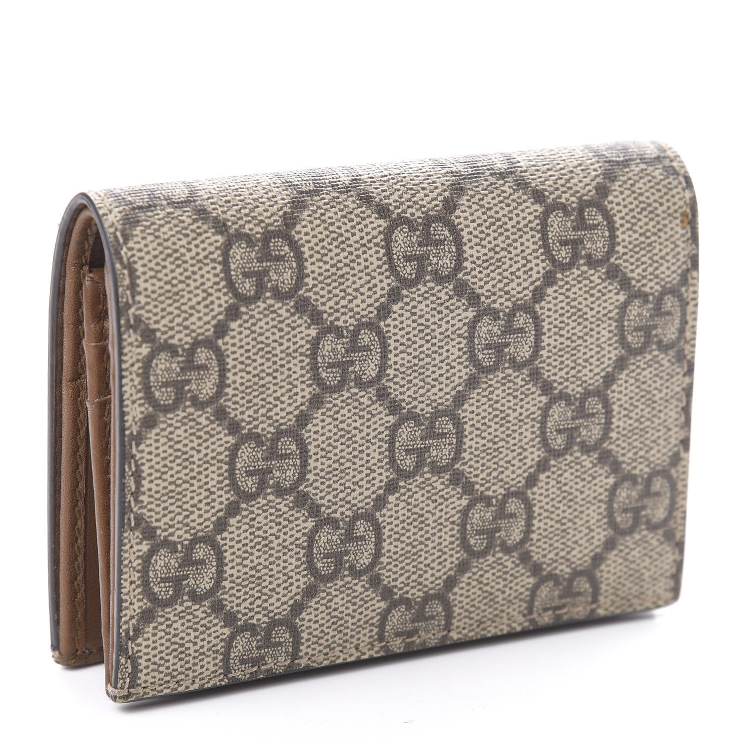 Gucci GG Supreme Monogram Bird Embroidered Card Case Beige 3 of 7