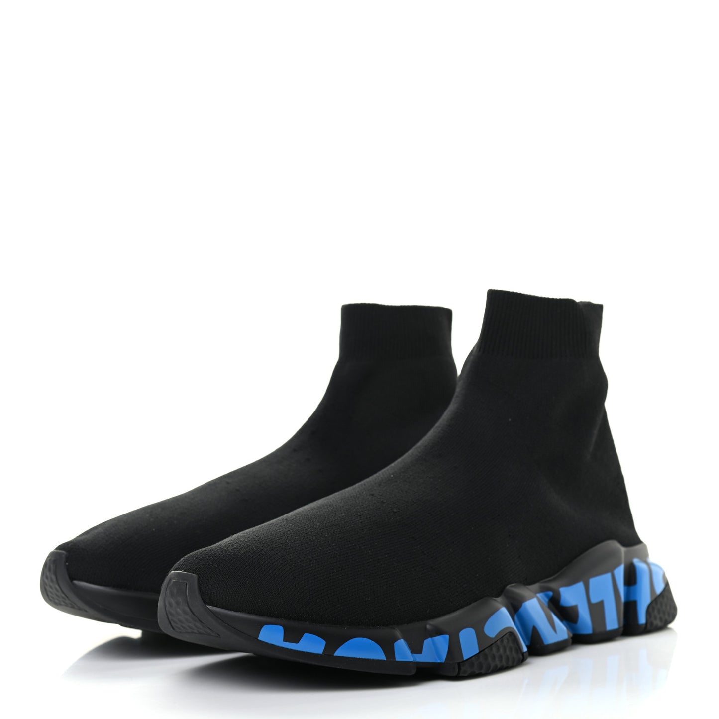Neoprene Knit Mens Speed Graffiti Sneakers 43 Black Blue