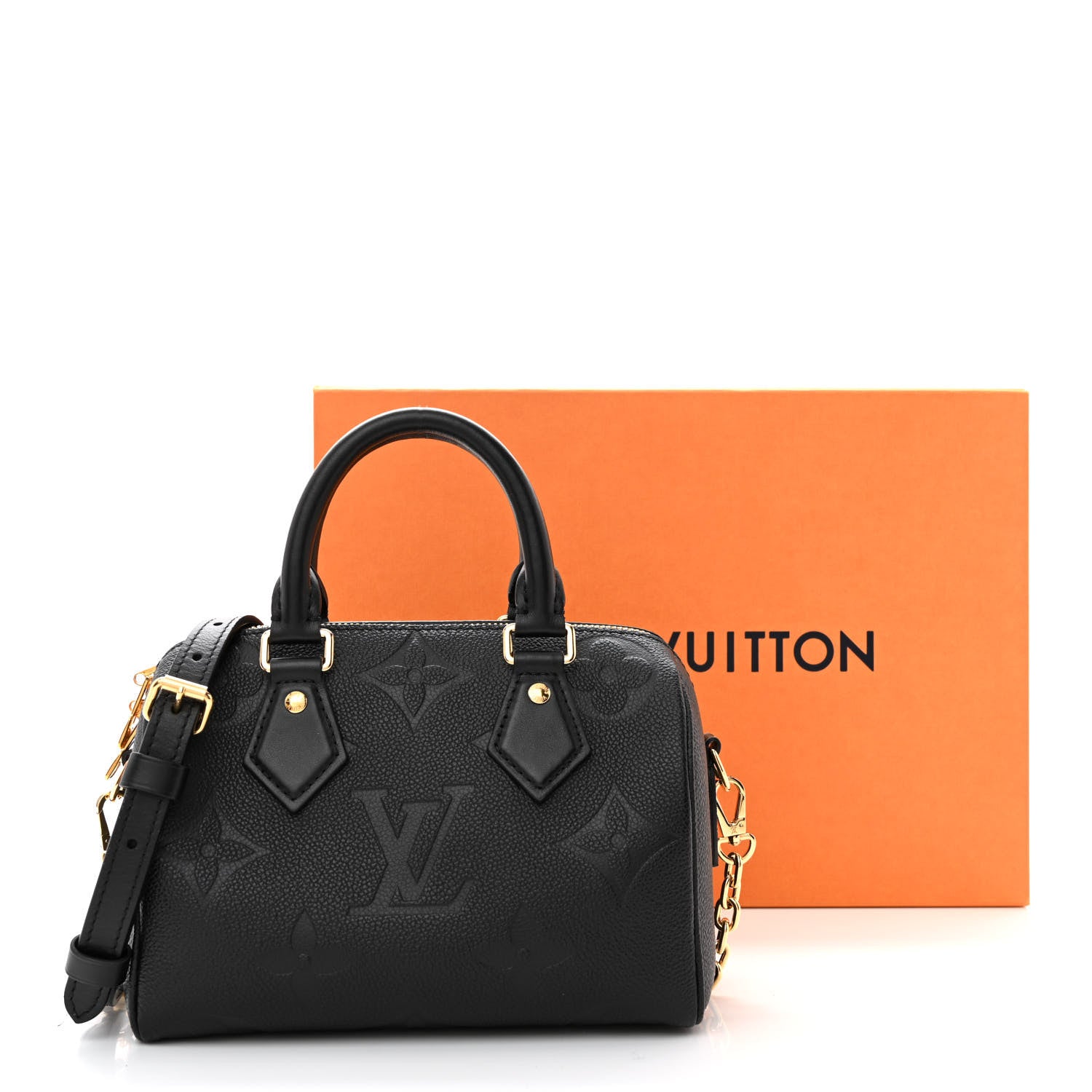 Louis Vuitton Empreinte Monogram Giant Speedy Bandouliere 20 Black 12 of 12
