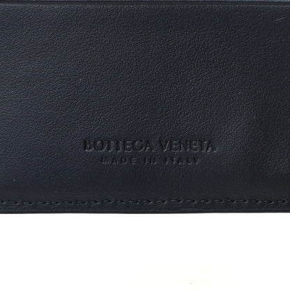 Bottega Veneta Hickory Denim Maxi Intrecciato Bi-Fold Wallet Navy White 6 of 6