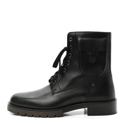 Hermes Calfskin Mens Defense Ankle Boots 43 Black 1 of 8