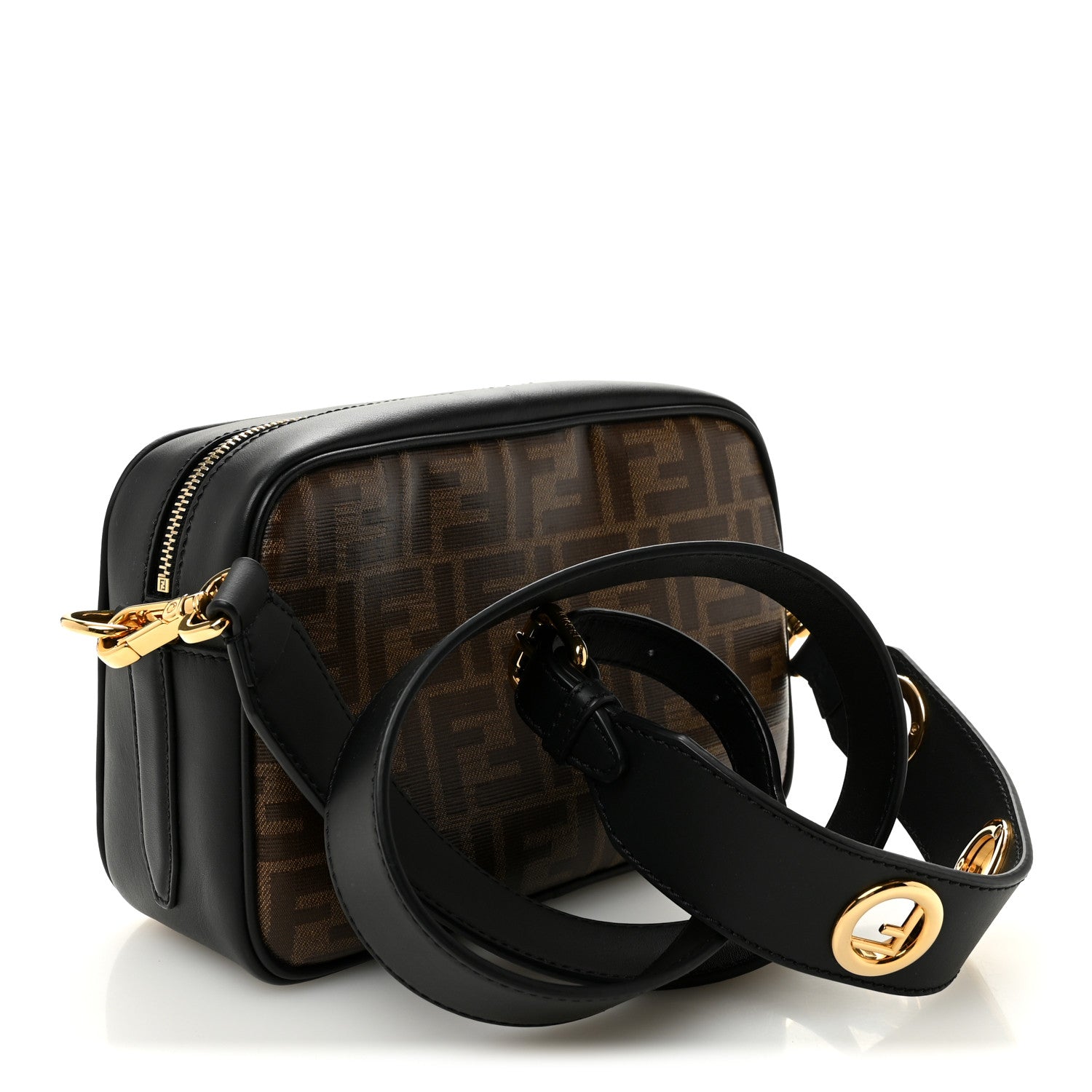 FENDI名刺入れCC CASE VIT.SOFT STAMPA FF 1974 Fendi Glazed Fabric Vitello Century F is Fendi FF 1974 Stamp Patch