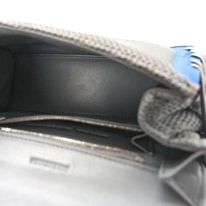 Balenciaga Faux Calfskin Fabric Small Sneakerhead Top Handle Bag Blue Grey 4 of 8