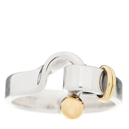 Tiffany Sterling Silver 18K Yellow Gold Hook Ring 52 6 1 of 4