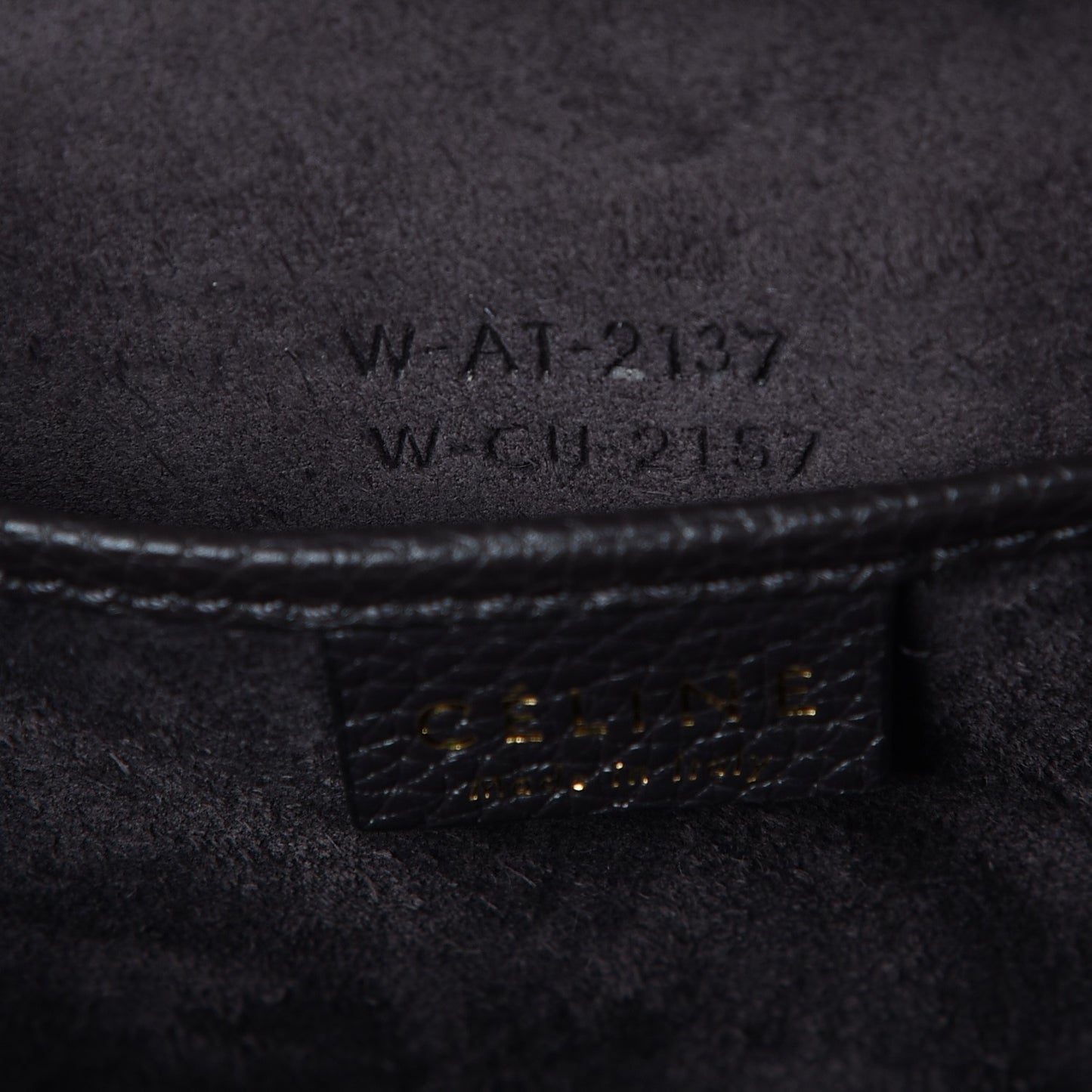Drummed Calfskin Nano Luggage Liquorice