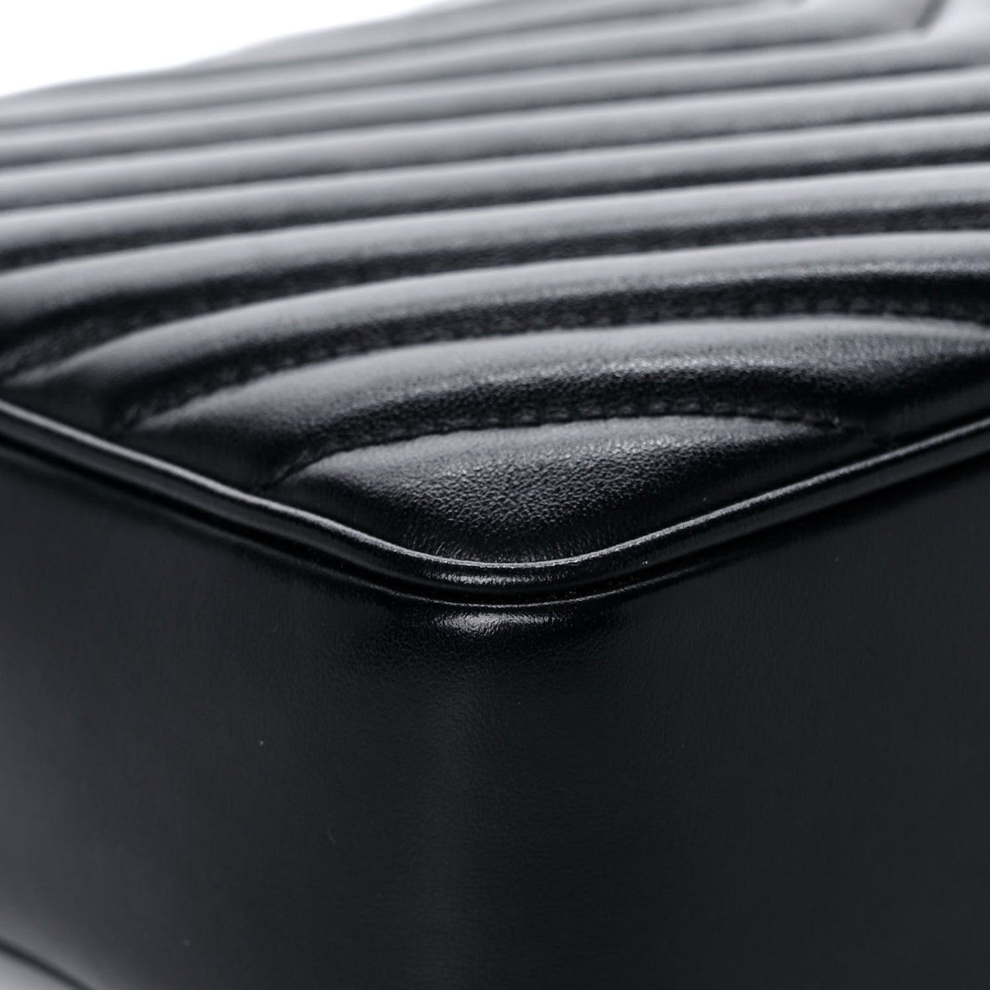 Calfskin Matelasse Monogram Lou Camera Bag Black