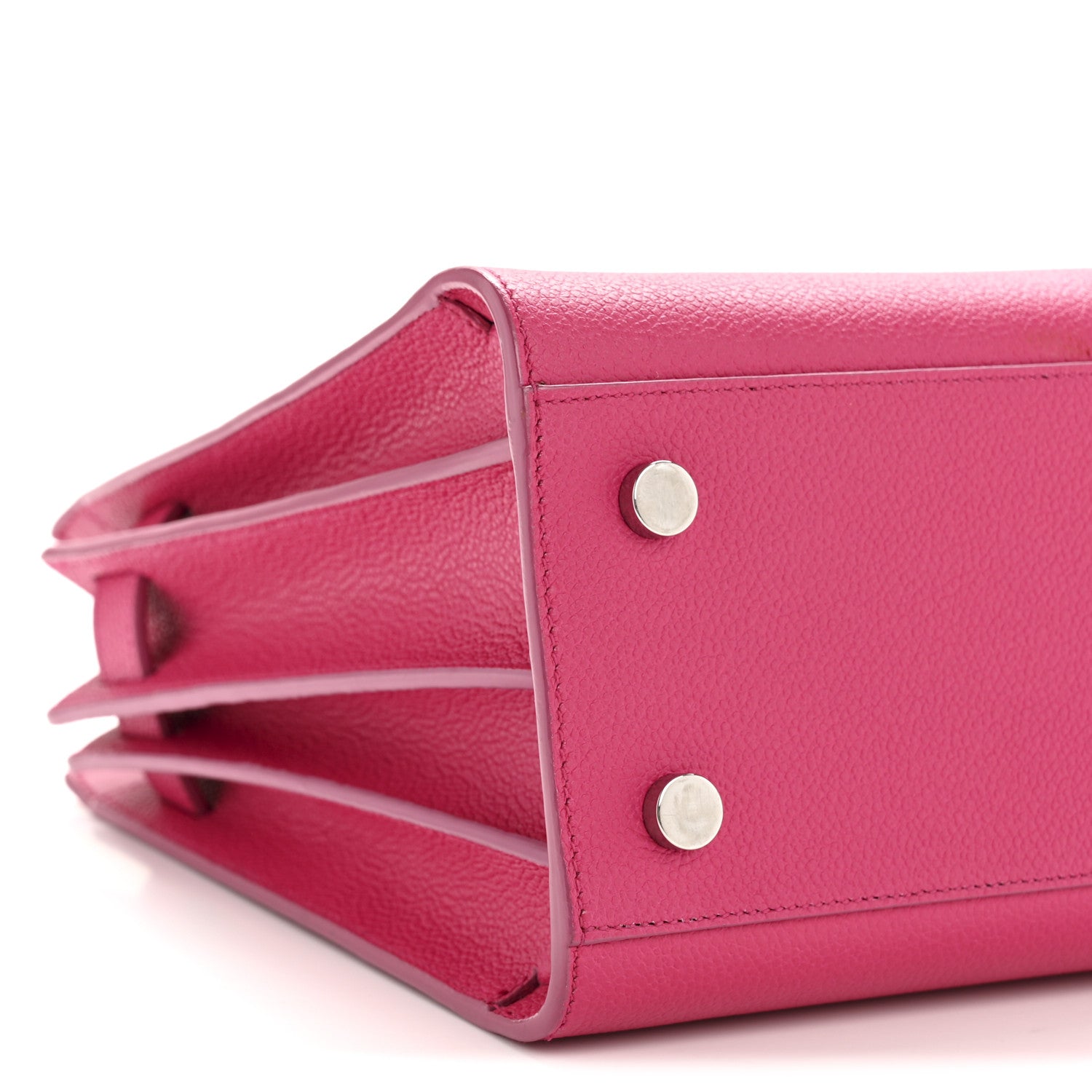 Saint Laurent Grained Calfskin Baby Sac De Jour Lipstick Fuchsia 9 of 14