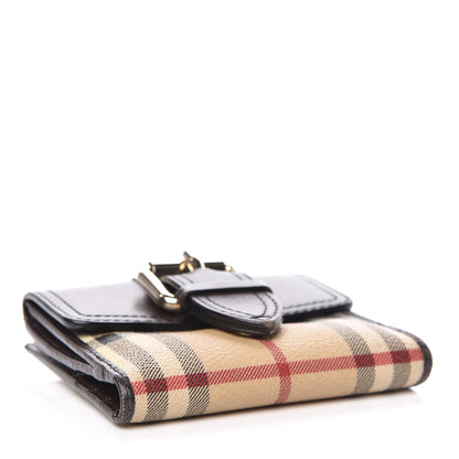 Burberry Haymarket Check Compact Wallet Chocolate 4 of 14