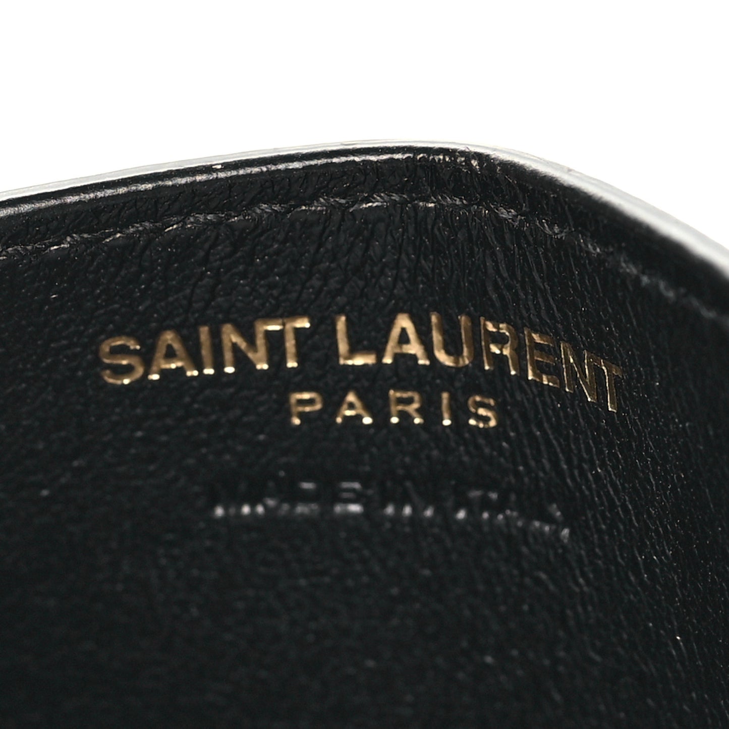 Lambskin Quilted Gaby Credit Card Case Black