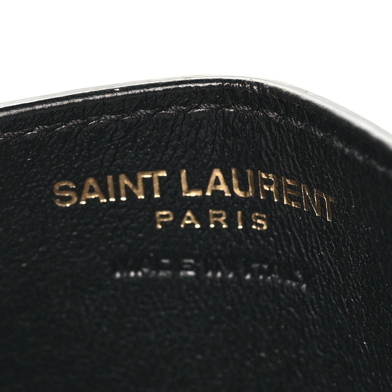 Saint Laurent Lambskin Quilted Gaby Credit Card Case Black 6 of 9